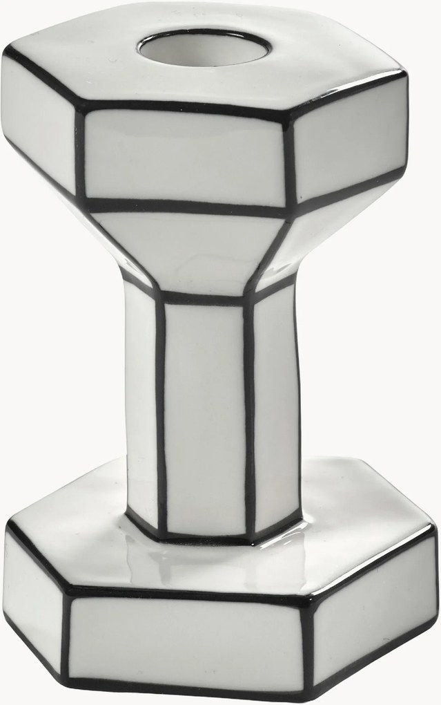 Ručne vyrobený porcelánový svietnik Carte Blanche