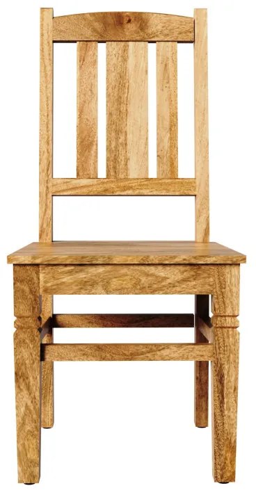 Stolička Guru s rebrovaním indický masív mango Mango natural