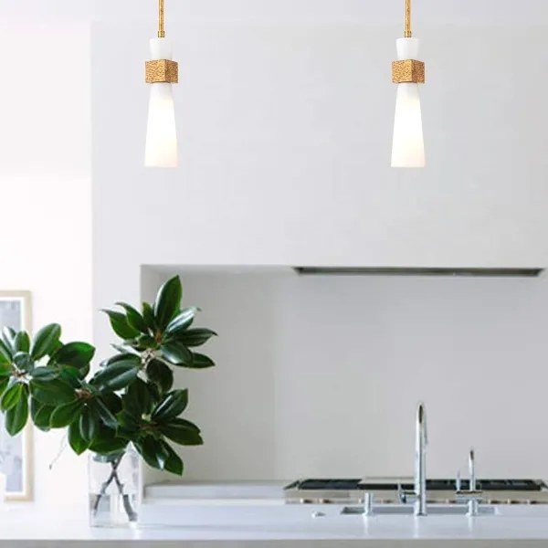 Elstead KRISTY-MP-DG-OPAL - Luster na tyči KRISTY 1xE27/40W/230V pr.15,2cm medený