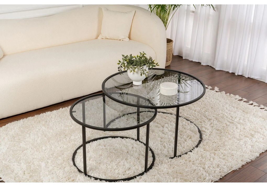 Konferenčný stôl Aurum - 80, 60 - Black, Grey