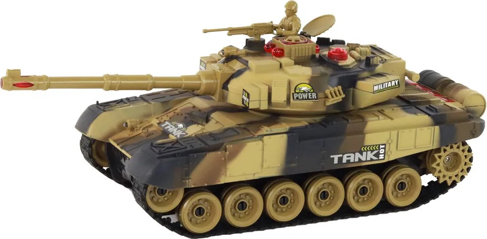 LEAN Toys Diaľkovo ovládaný vojnový tank RC infračervený bojový tank Set