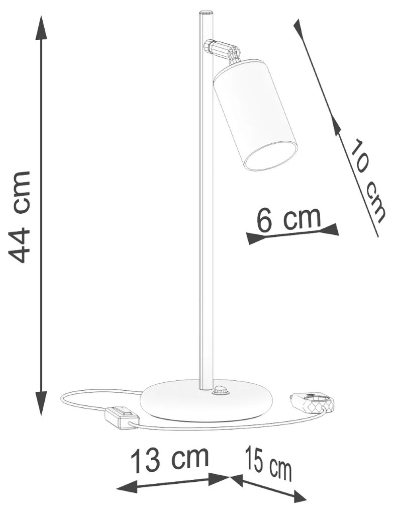 Sollux Lighting Stolová lampa WINX čierna/chróm