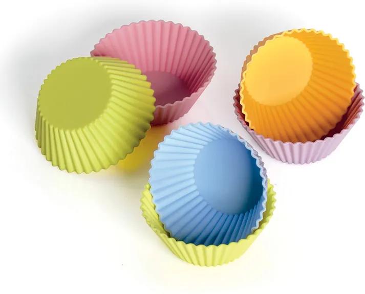 KAISER Súprava farebných silikónových formičiek na mafiny 6 kusov Muffin World