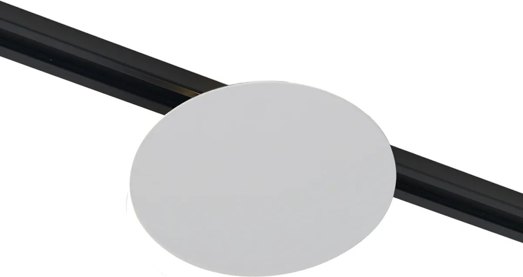 Moderné biele stropné svietidlo pre koľajnicový systém 1-fázové 2-svetlá - Iconic Pulley