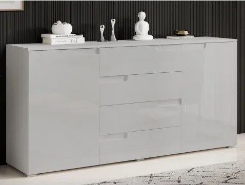 Široká skrinka Spice, lesklá šedá%