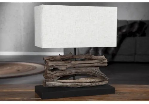 Stolová lampa 19477 Masív drevo/Bežová - Komfort-nábytok