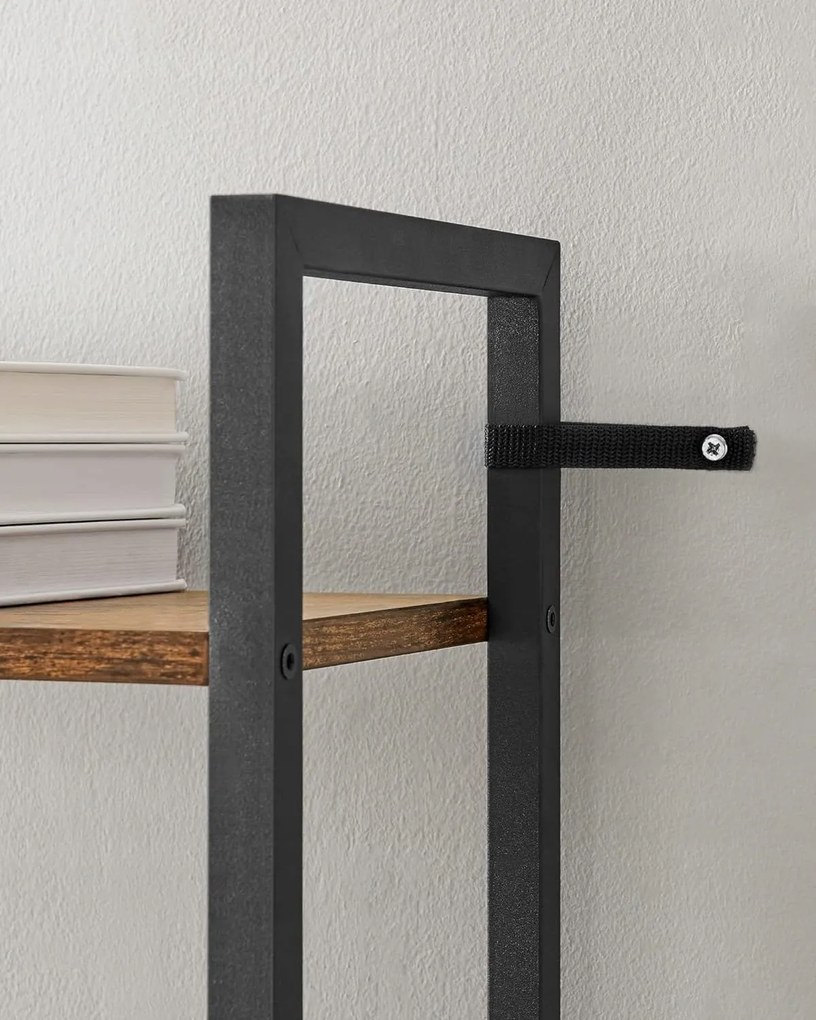 Knižnica TAYLOR 6 políc 186x60cm, rustikálne hnedá