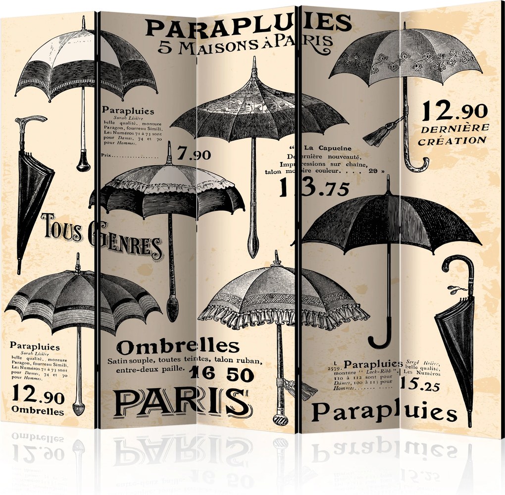 Paraván - Vintage Umbrellas II [Room Dividers] 225x172 7-10 dní