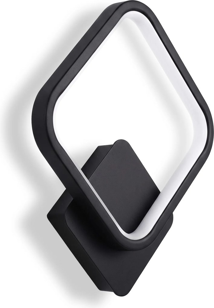 Toolight Toolight, LED nástenné svietidlo, 11W, 3000K, LHJ122-W, 500lm, čierna matná, OSW-03276