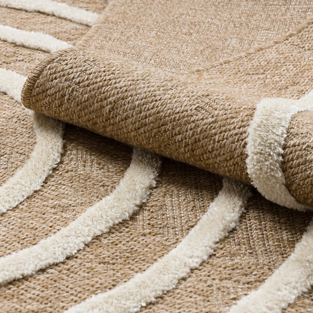 Dywany Łuszczów, Kusový koberec Spark 0688A beige/cream, 80x150, béžová, chodba / predsieň