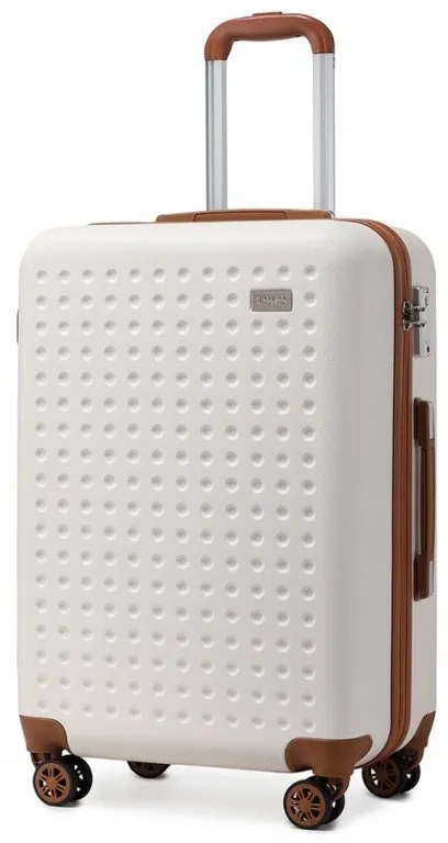 Konofactory Biely príručný luxusný kufor "Journey" s TSA zámkom - M (35l)