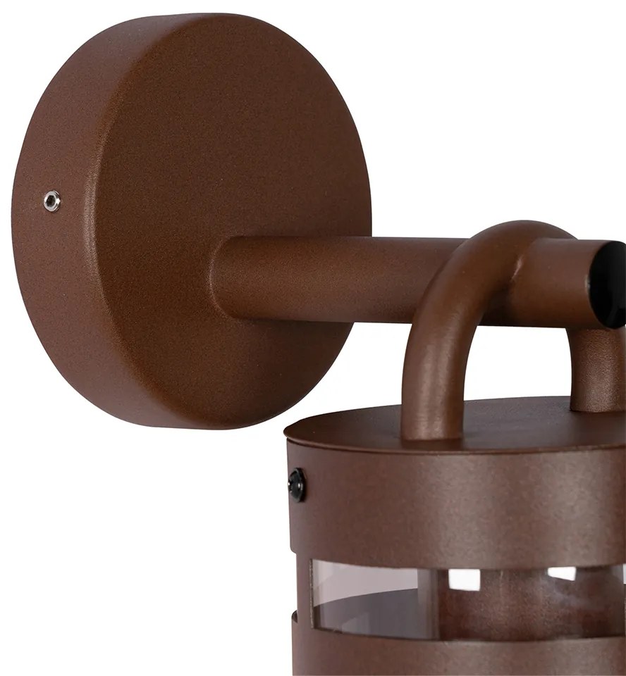 Priemyselná vonkajšia nástenná lampa hrdzavohnedá IP44 - Ruben
