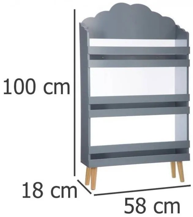 Atmosphera Créateur d'intérieur® Obláčiková knižnica sivá