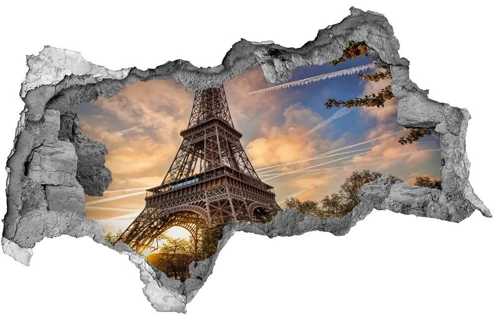 Fototapeta diera na stenu 3D Eiffelova veža v paríži nd-b-65117955