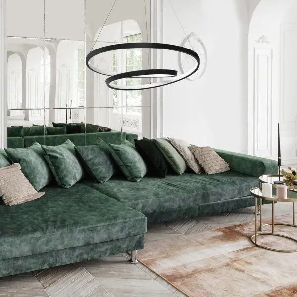 LED Luster na lanku LUCERO LED/48W/230V čierna