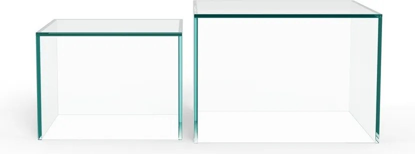 Sklenené konferenčné stolíky v súprave 2 ks 50x50 cm Dice – Actona