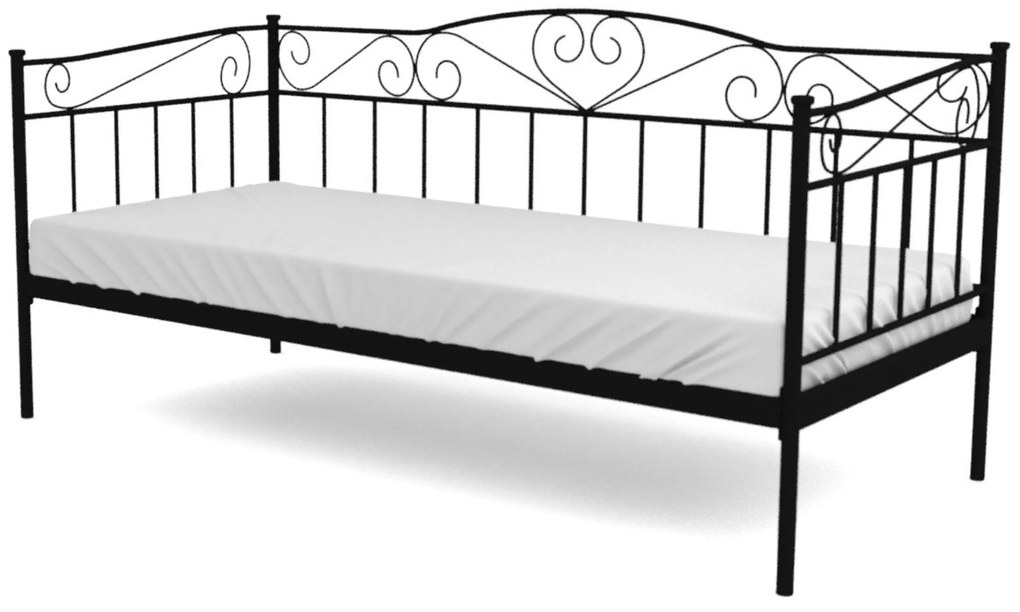 Eshopist Kovová posteľ BIRMA 90x 200 cm čierna