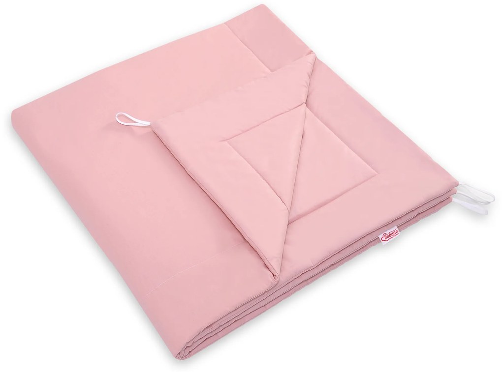 Bobono Stan Teepee pre deti + hracia podložka + vankúše + ozdobné perie - pastelovo ružová