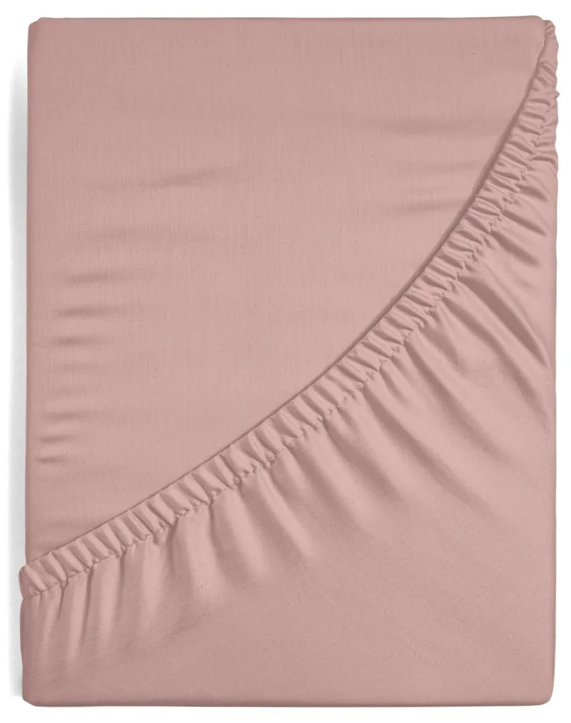 MAKOSATÉNOVÉ PRESTIERADLO NOVA 160X200 CM, VÝŠKA 30 CM PÚDROVO RUŽOVÉ