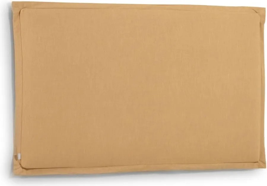 Čalúnené čelo postele v horčicovej farbe 186x106 cm Tanit – Kave Home
