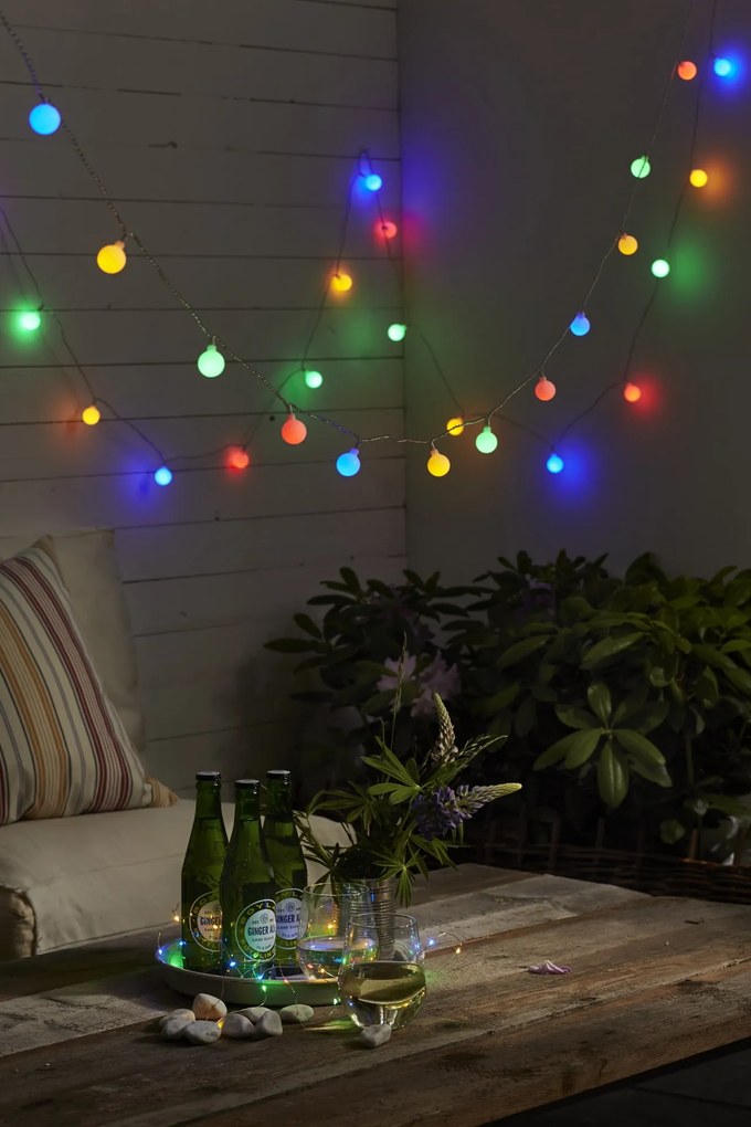 STAR TRADING Svetelná reťaz Multicoloured – 40 LED žiaroviek