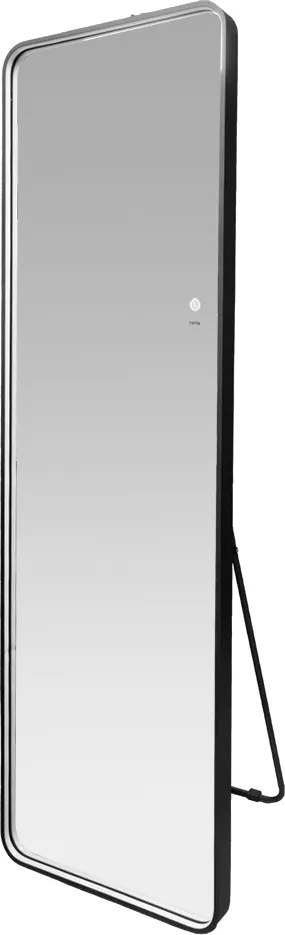 Mereo Mereo, zrkadlo hranaté 500x1700 mm, LED osvetlenie, závesné aj stojaté, čierny rám, MER-CN188