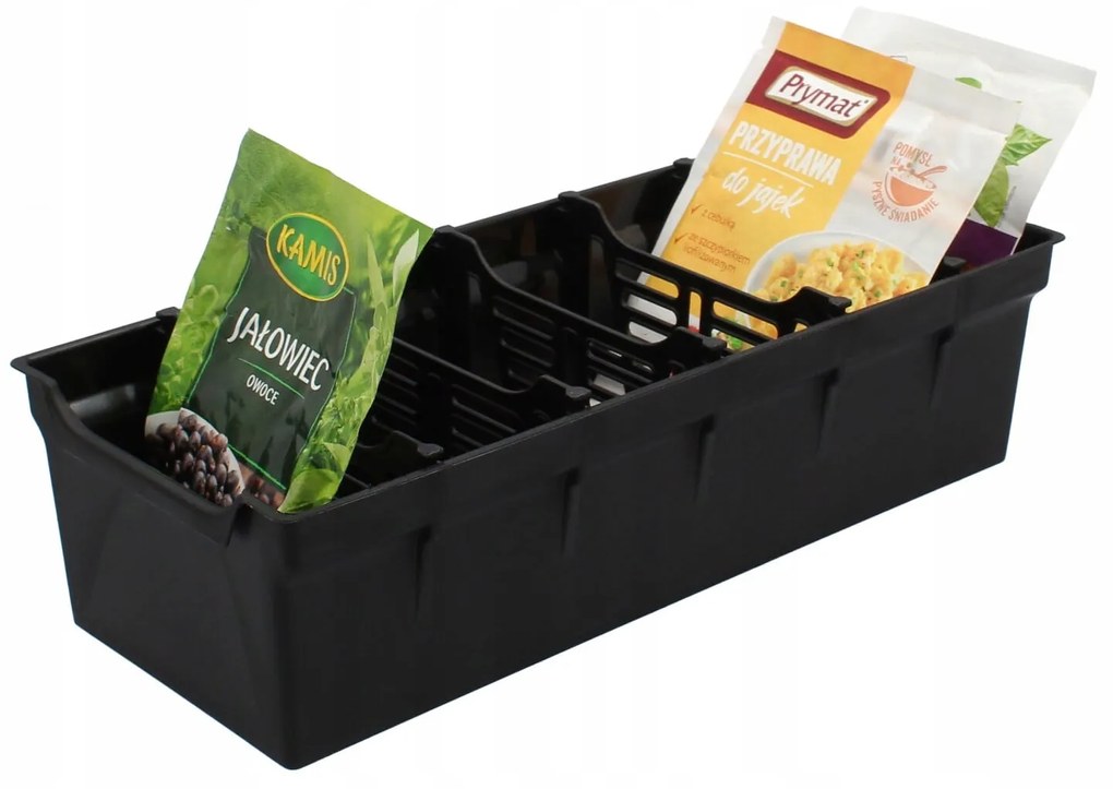 VILDE Organizér na korenie vrecúškach, zásobník, BLACK ANNA