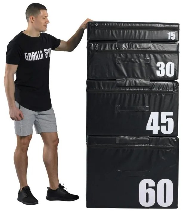 Gorilla Sports Jump Box čierny, 45 cm