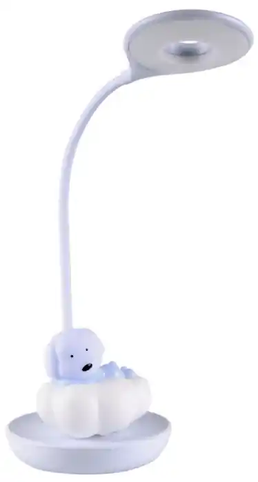 PLX LED stolná lampa pre deti MARYLAND, 2,5W, pes, modrá | BIANO