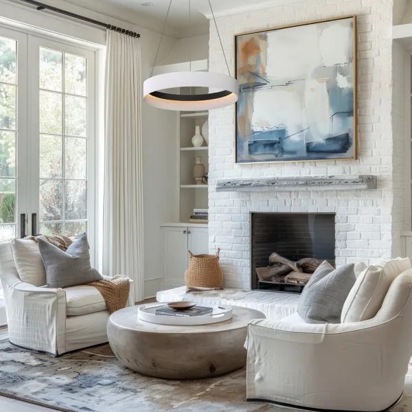 LED Luster na lanku ORBITA LED/52W/230V biela/čierna