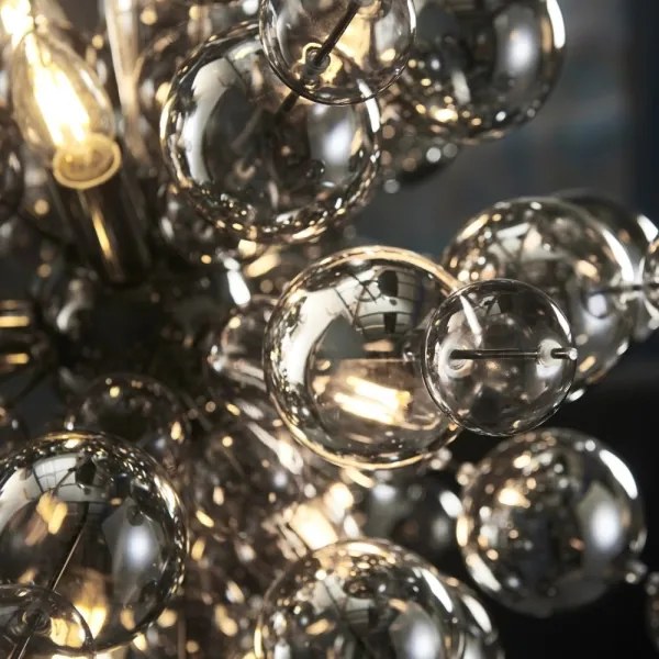 Endon 81583 - Luster na lanku JOULES 9xE14/7W/230V lesklý chróm/dymová