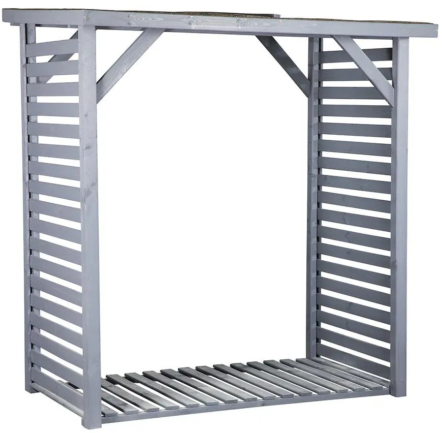 Dreváreň 180x120x195 cm šedá