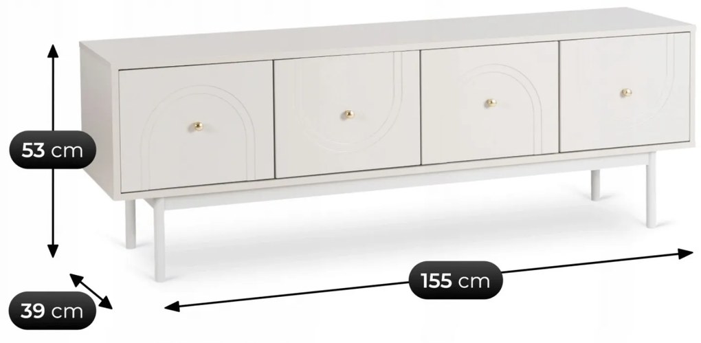 PROXIMA.store - TV stolík MARLEN FARBA: čierna