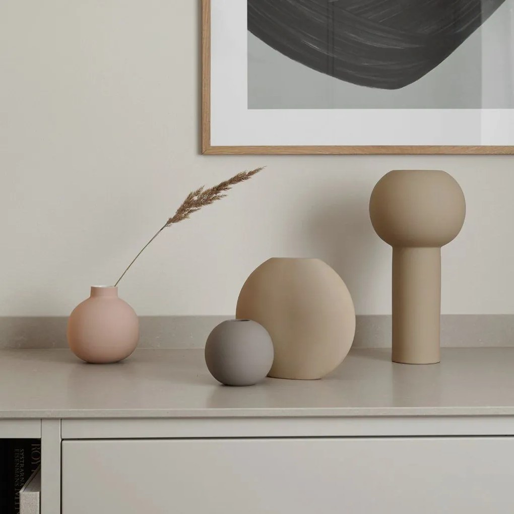 COOEE Design Guľatá váza Ball Mud 10 cm