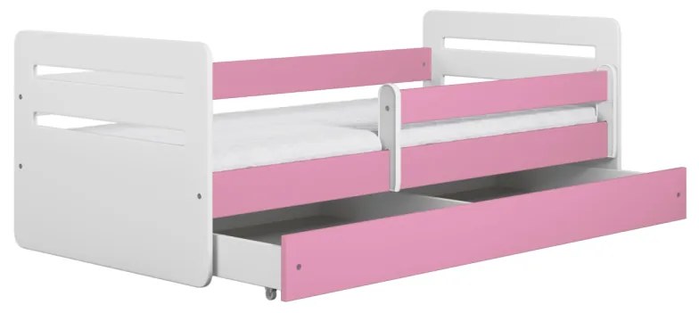 Kocot kids Detská posteľ Tomi ružová, varianta 80x180, bez šuplíků, s matrací