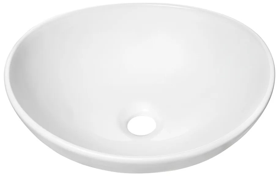 Sada keramického umyvadla s výpustí Lola 33 cm bílá