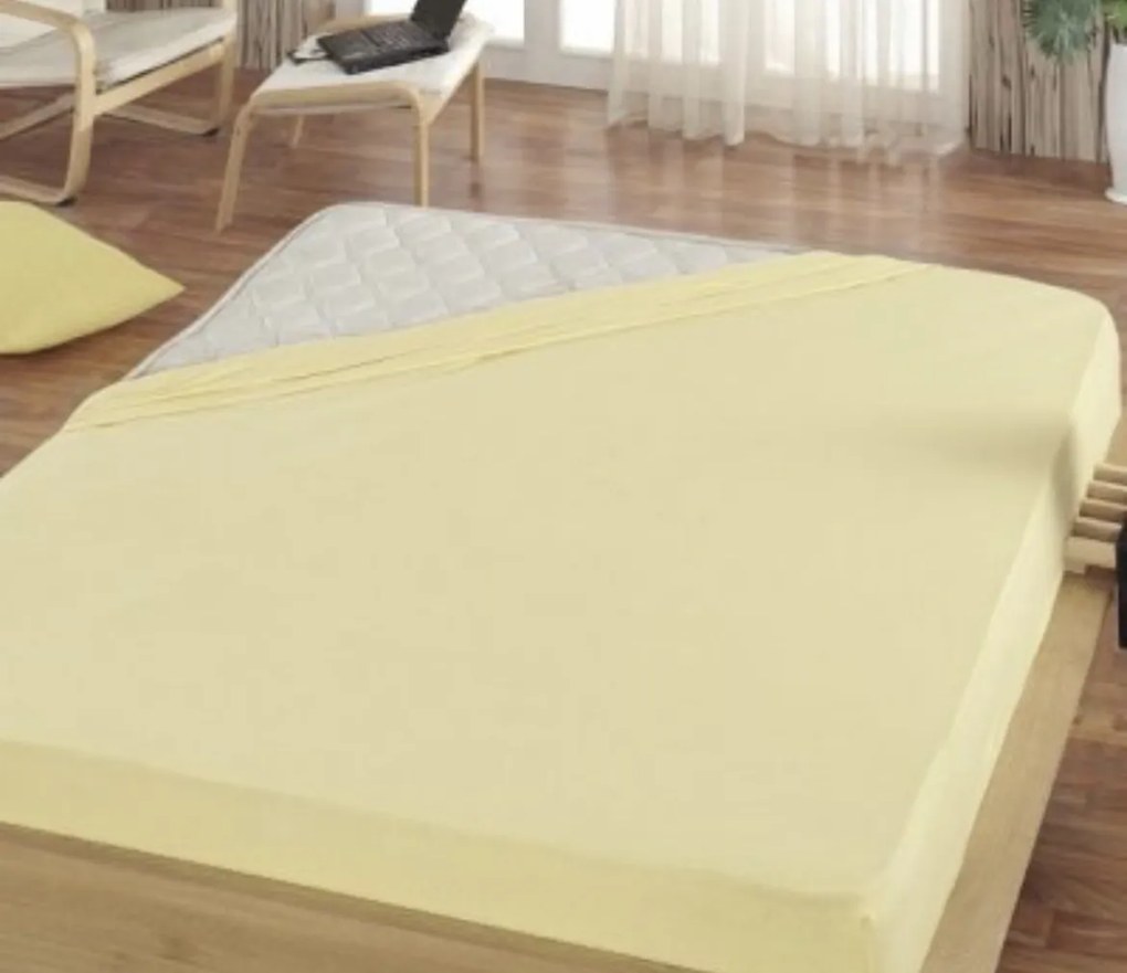 Posteľná plachta jersey svetložltá - 60x120cm