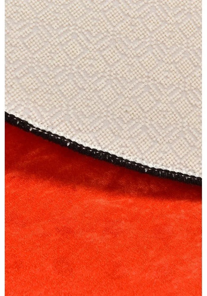 Oranžový detský protišmykový koberec Chilam Basketball, ø 140 cm