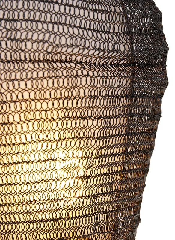 Orientálna nástenná lampa čierna 45 cm - Nidum