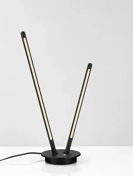 LED stmievateľná čierna stolná lampa Intec