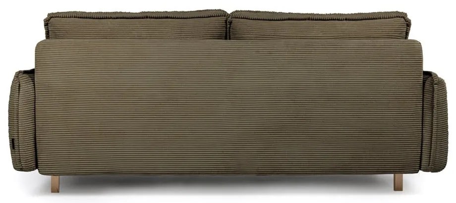 Zelená menčestrová rozkladacia pohovka 218 cm Tori - Bonami Selection