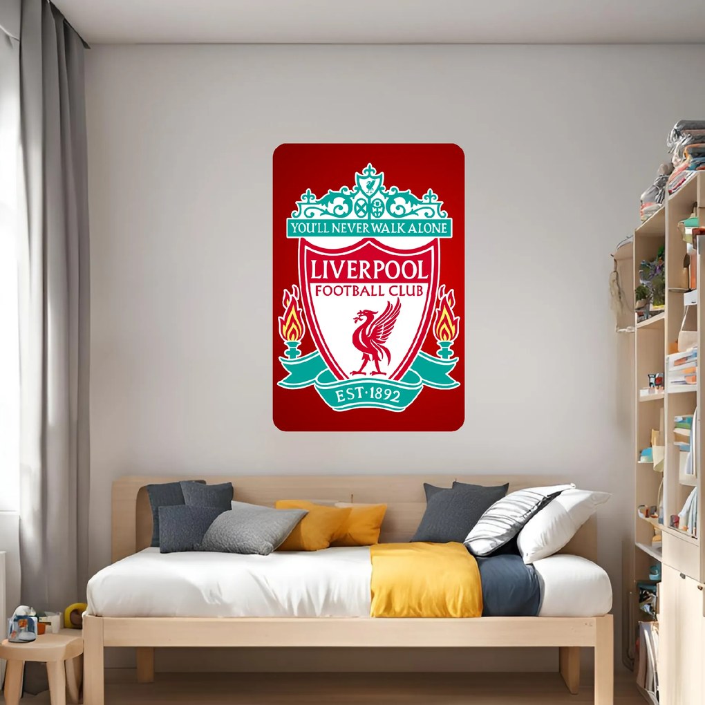 Textilná nálepka na stenu "FC Liverpool"