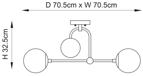 Endon 90843 - Prisadený luster ONTARIO 4xE14/7W/230V mosadz