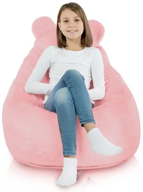 Kreslo pre deti Teddy Yeti ružové