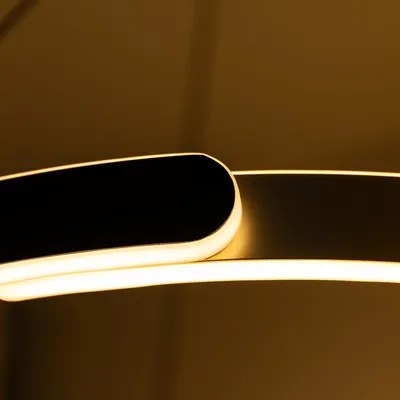 Závesné LED svietidlo LINOS čierno-zlaté