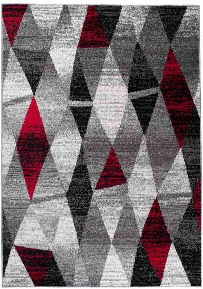 Kusový koberec Caruso sivočervený, Velikosti 80x150cm