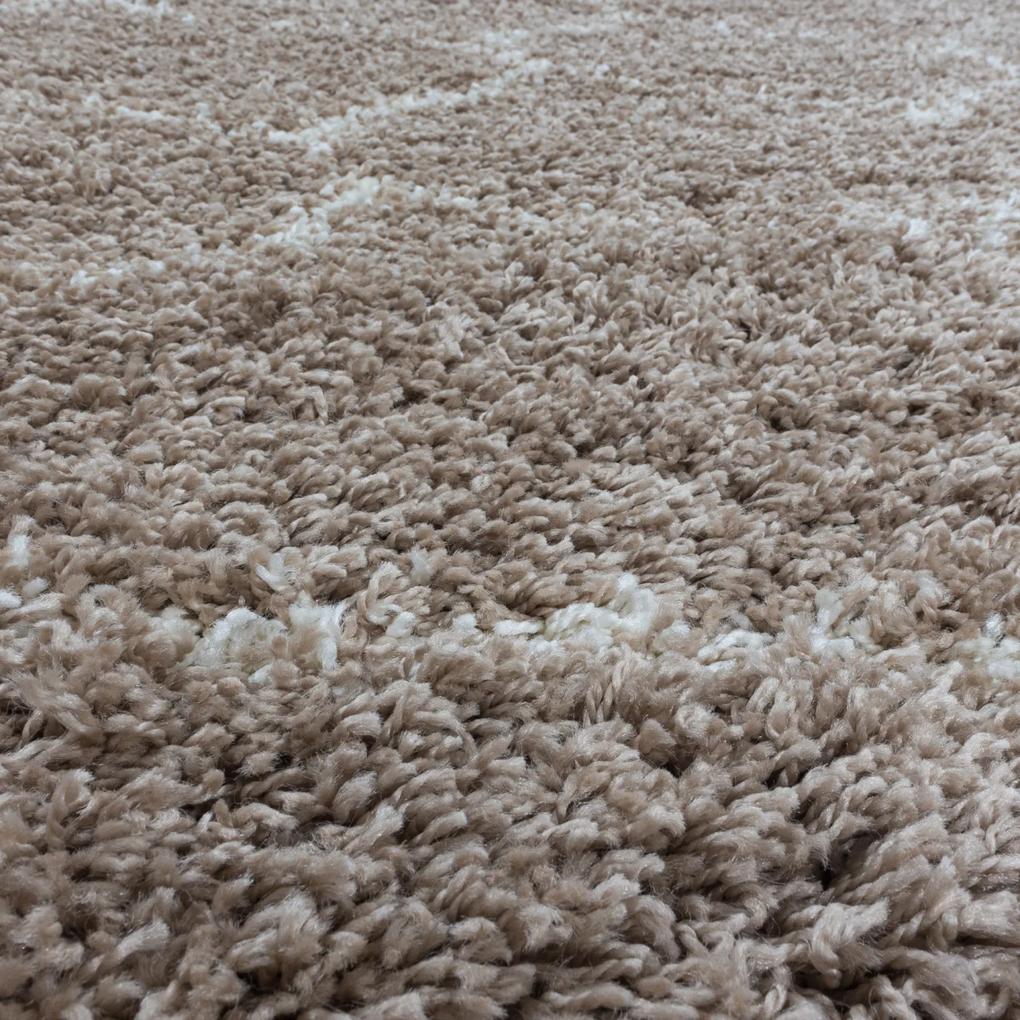 Ayyildiz koberce Kusový koberec Salsa Shaggy 3201 beige kruh - 120x120 (priemer) kruh cm