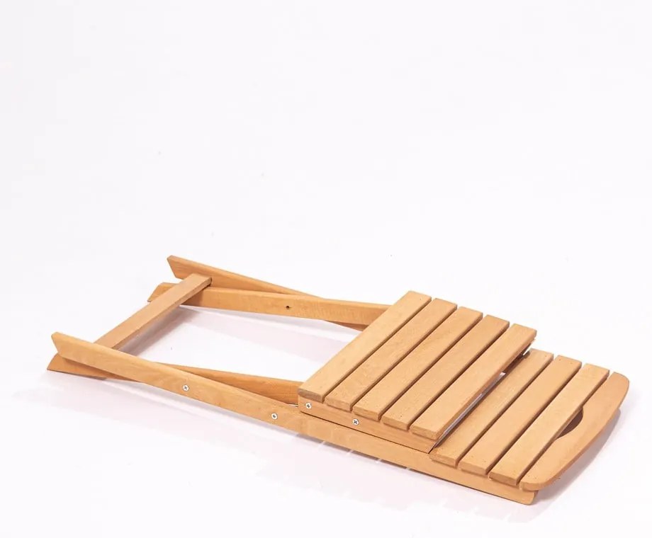 Drevená záhradná stolička v prírodnej farbe – Floriane Garden