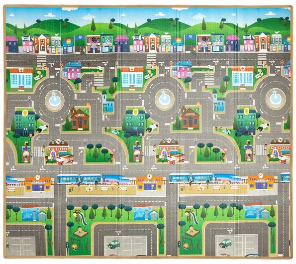 Hracia podložka pre deti Play City and Fields T1