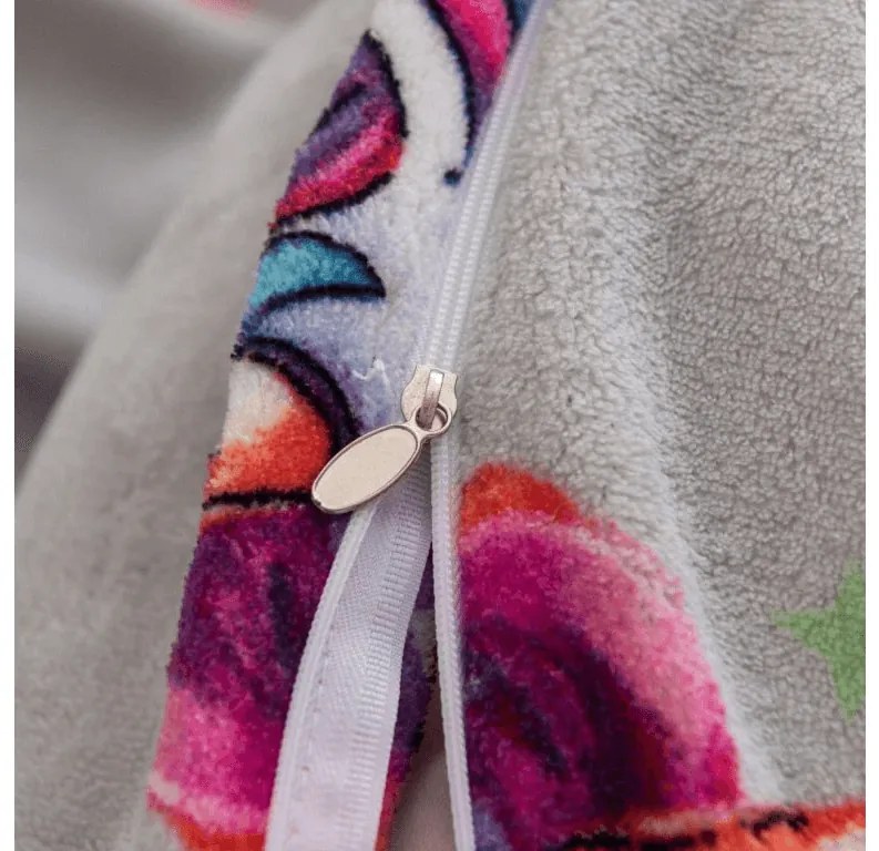 Obliečky mikroplyš CUTE UNICORN sivá Rozmer obliečky: 70 x 80 cm | 140 x 200 cm